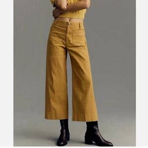 Maeve linen Collette Wide-Leg Pants